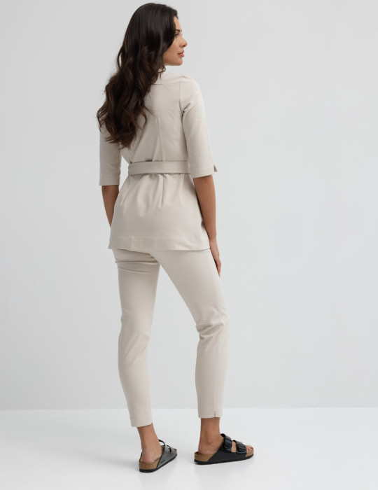 Pantaloni Medici Donna Slim Fit – NUDE