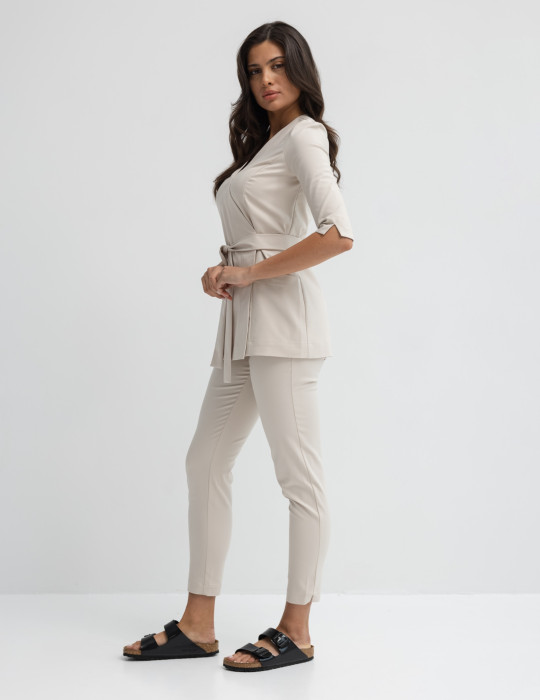 Pantaloni Medici Donna Slim Fit – NUDE