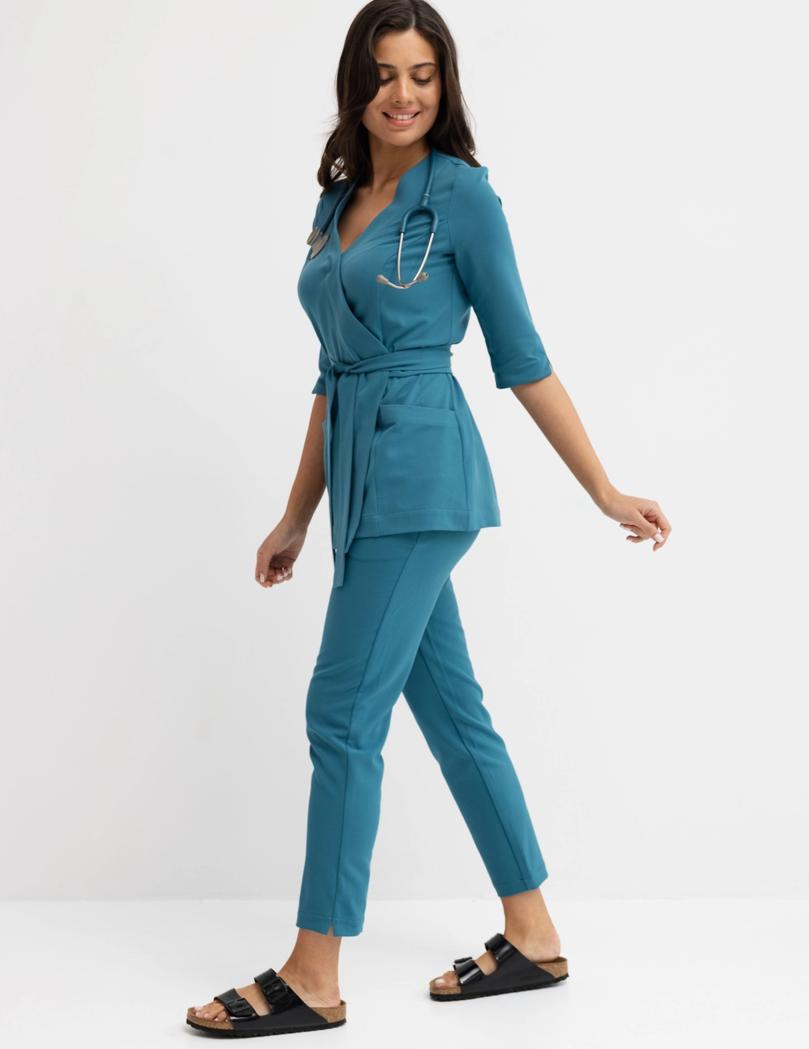 Casacca Medica con Lacci Rosalie - OCEAN BLUE