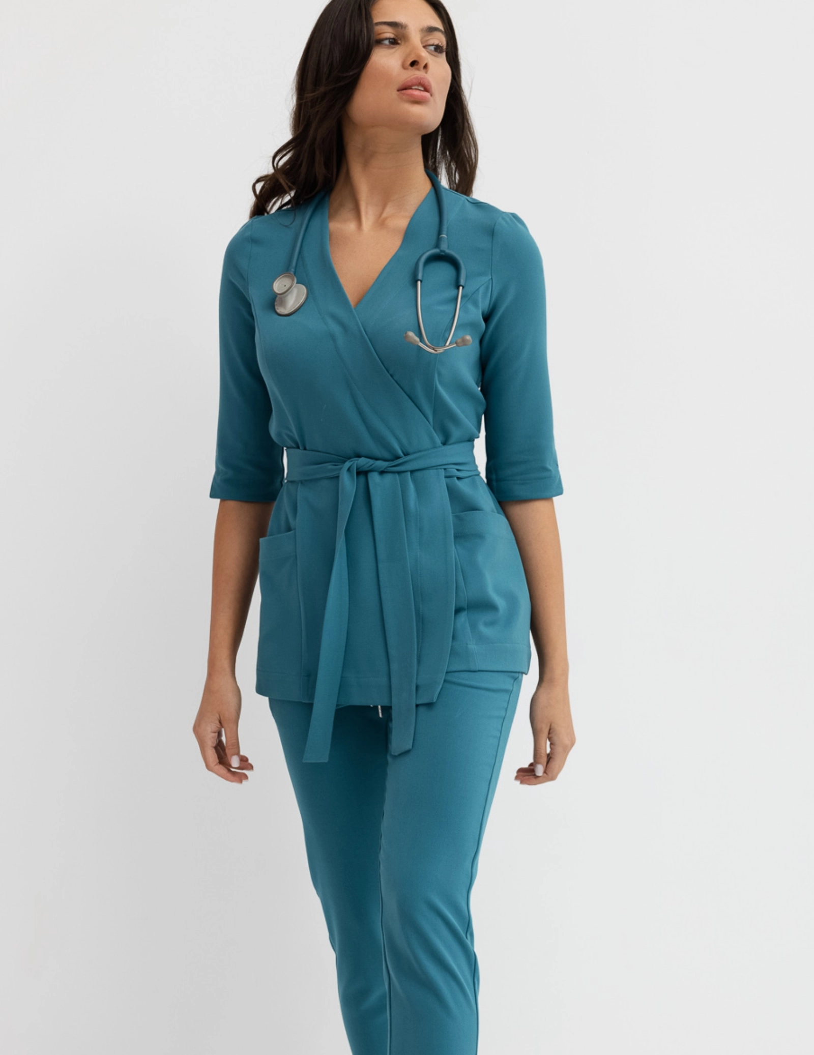 Casacca Medica con Lacci Rosalie - OCEAN BLUE