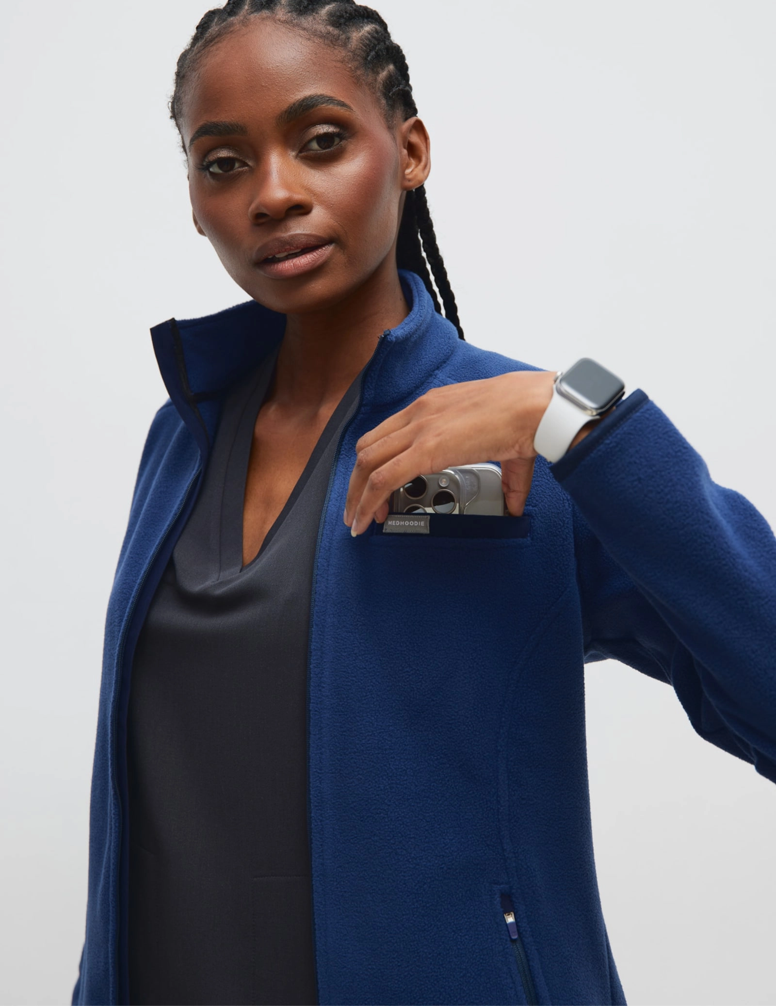 Giacca in Pile Donna COZY HEAT  - NAVY