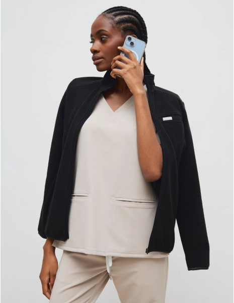 Giacca in Pile Donna COZY HEAT  - BLACK