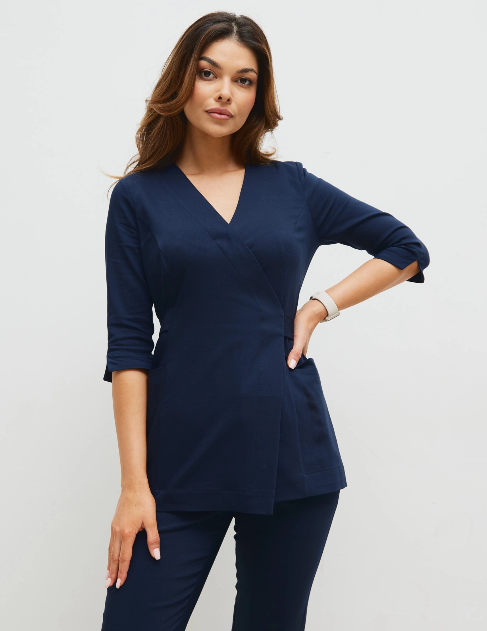 Casacca medica con laccio Rosalie - NAVY