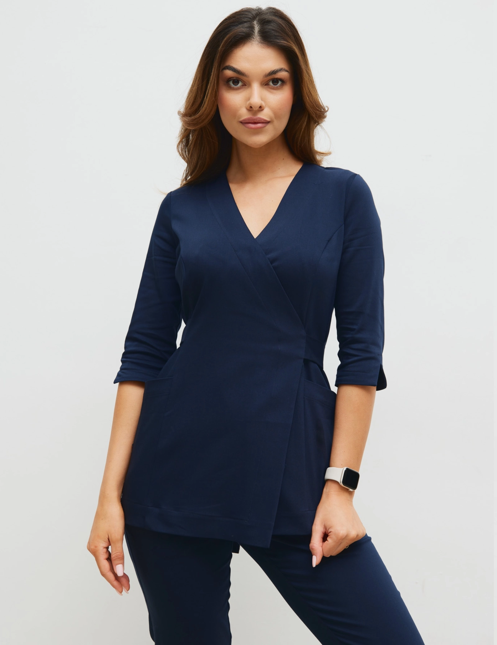 Casacca medica con laccio Rosalie - NAVY