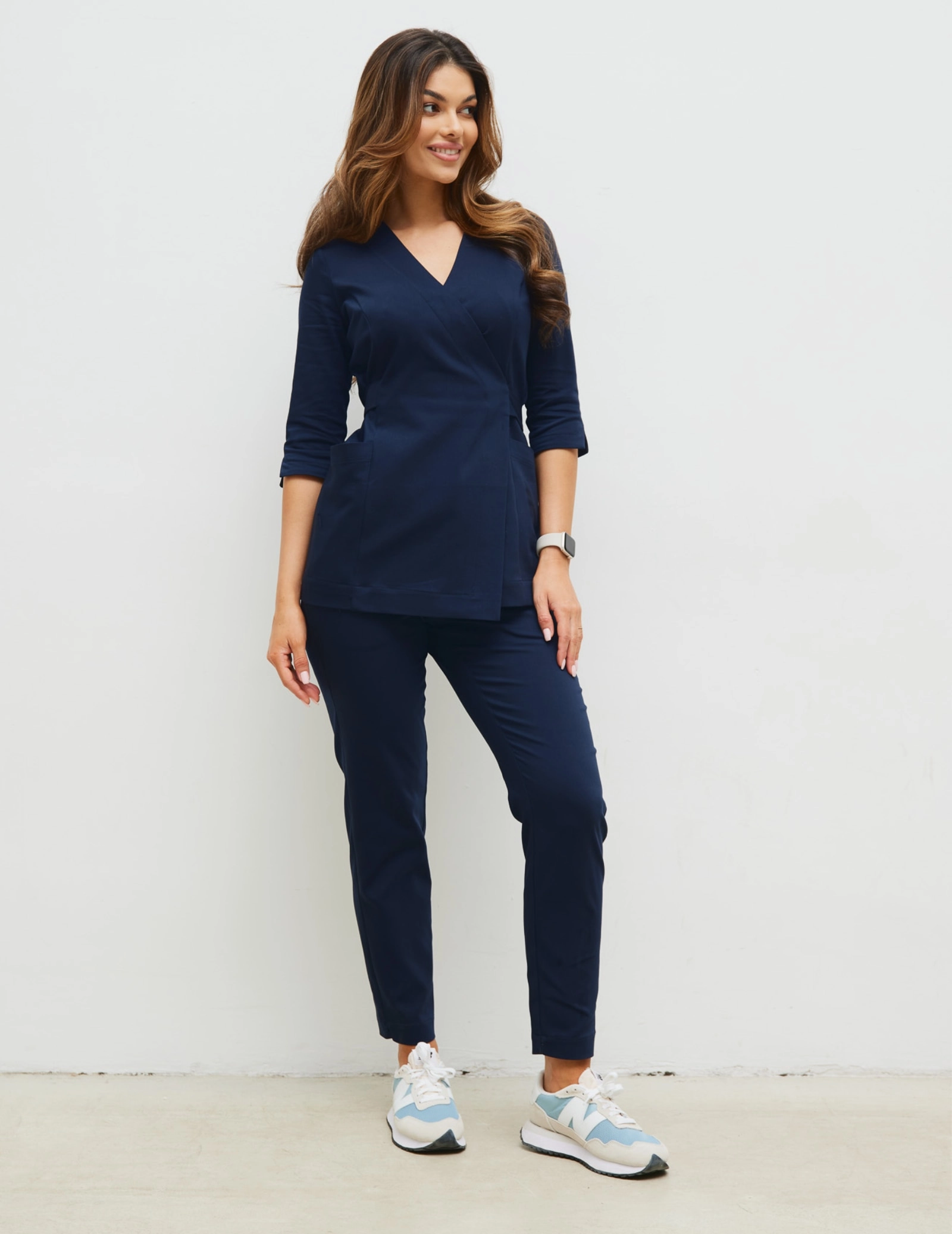 Casacca medica con laccio Rosalie - NAVY