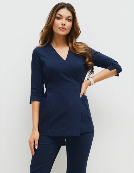 Casacca medica con laccio Rosalie - NAVY