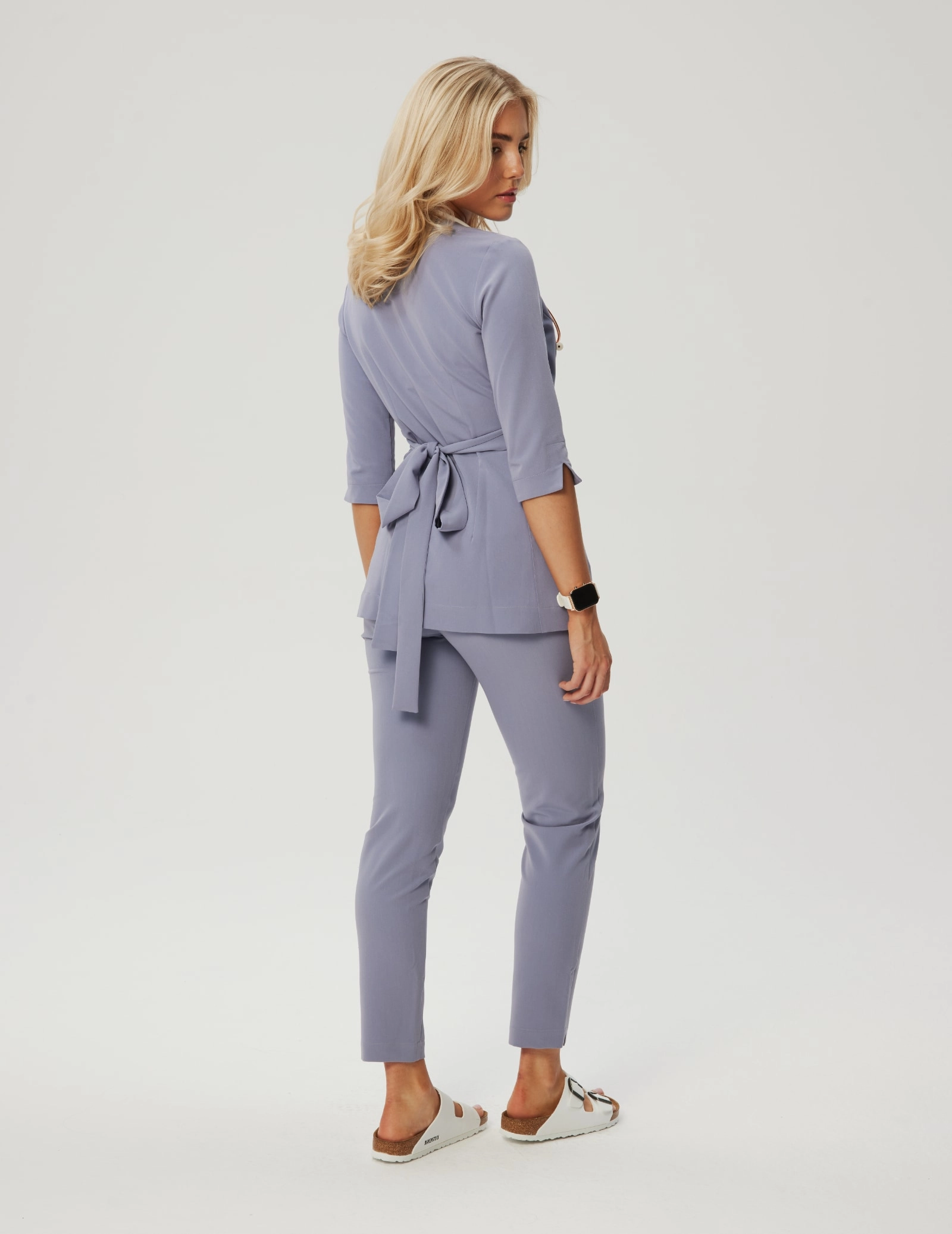 Casacca Medica con Lacci Rosalie - MILKY LAVENDER