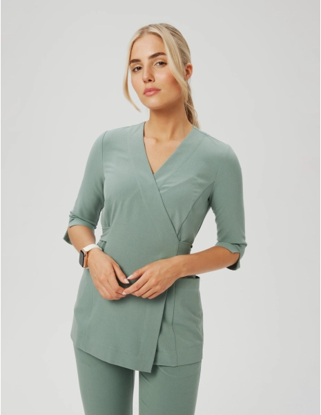Casacca Medica con Lacci Rosalie - DUSTY GREEN