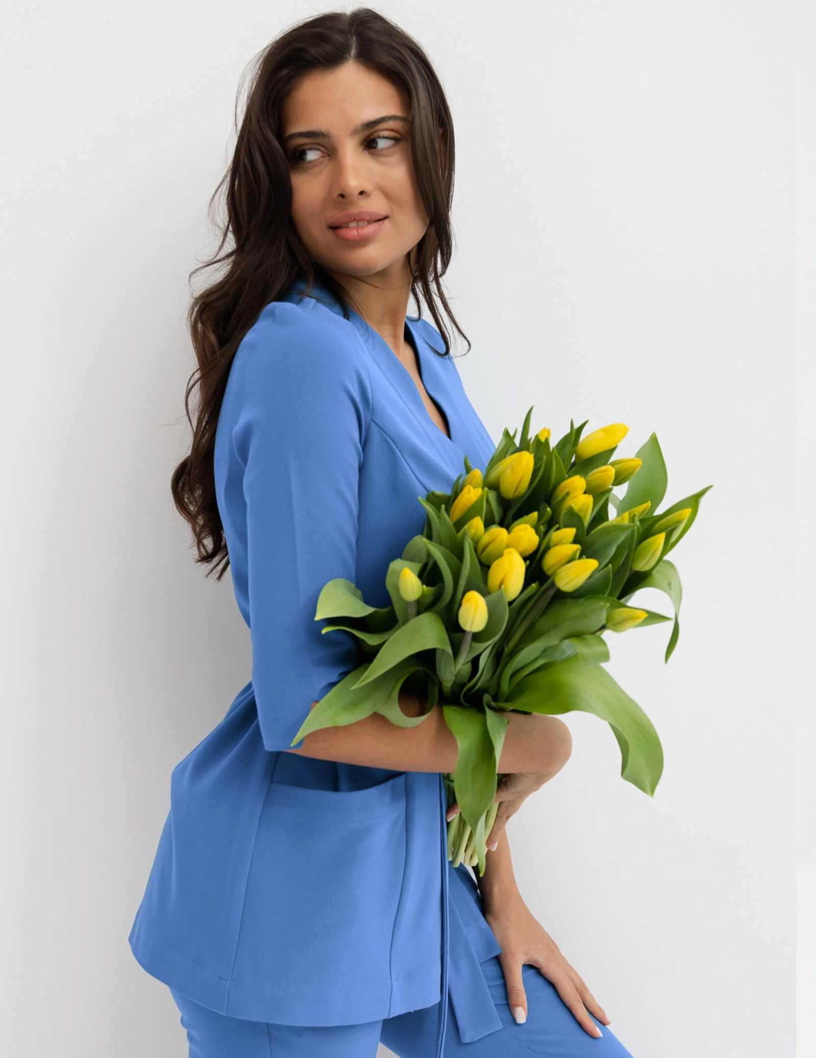 Casacca Medica con Lacci Rosalie - MARINA BLUE