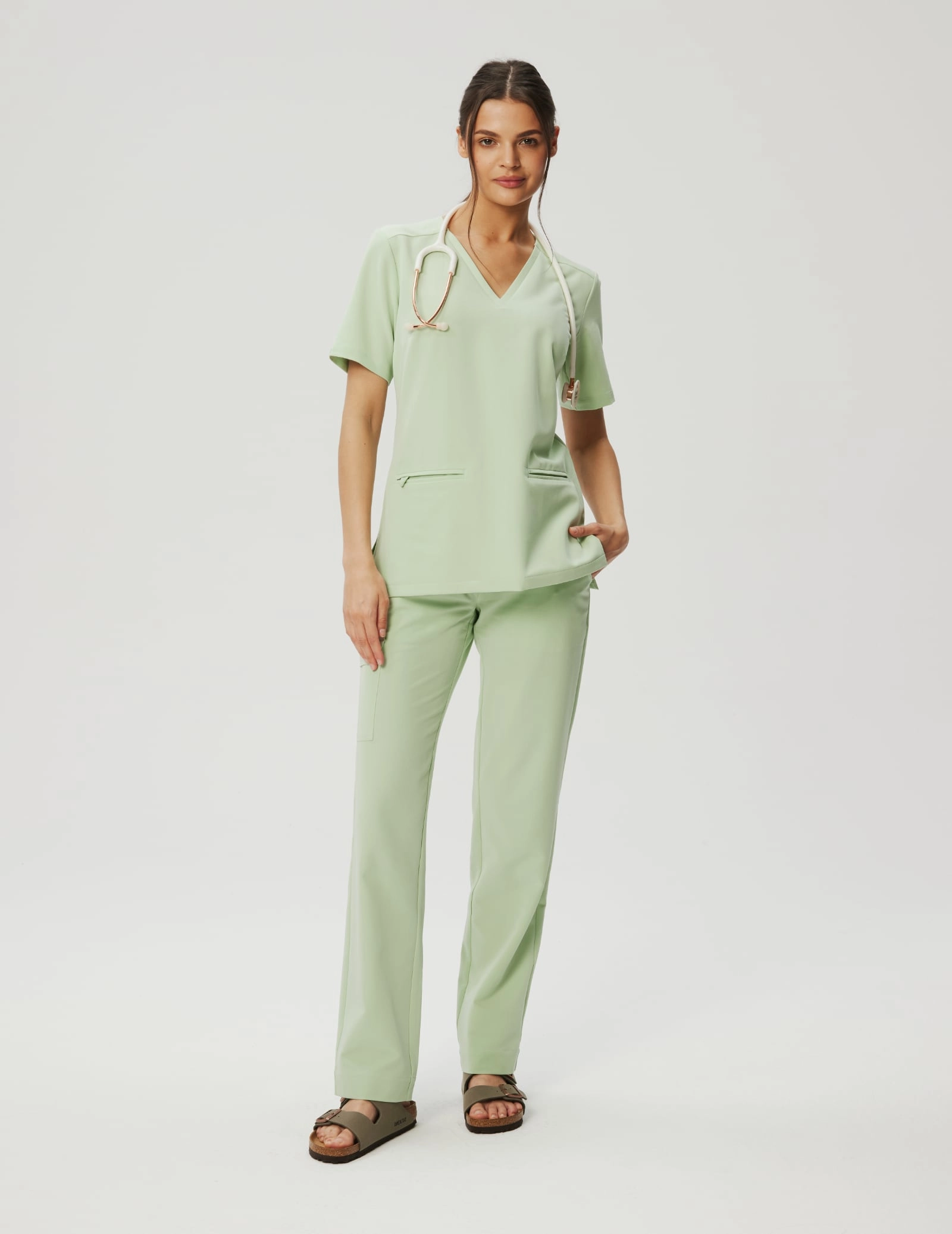 Pantaloni Medici Donna Yoga - MATCHA LATTE