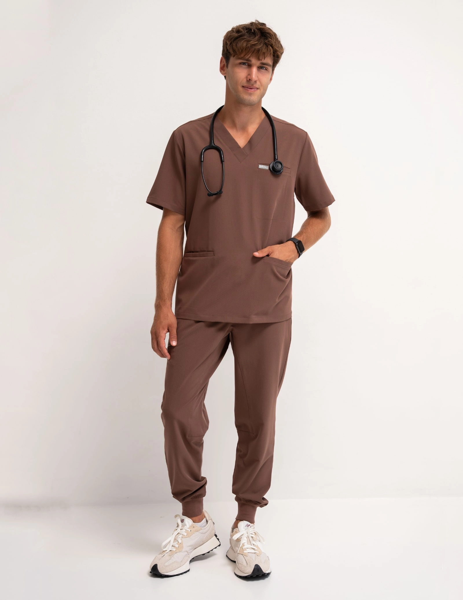 Pantaloni Medici Uomo Jogger - MILKY BROWN
