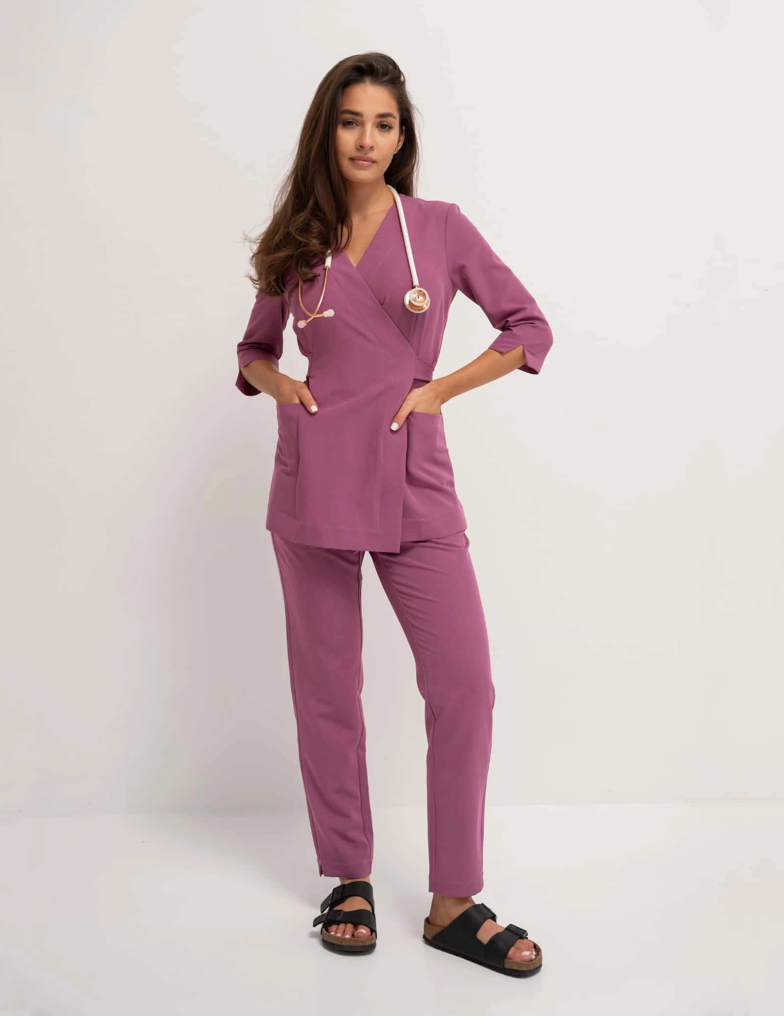 Casacca Medica con Lacci Rosalie - BERRY SHAKE