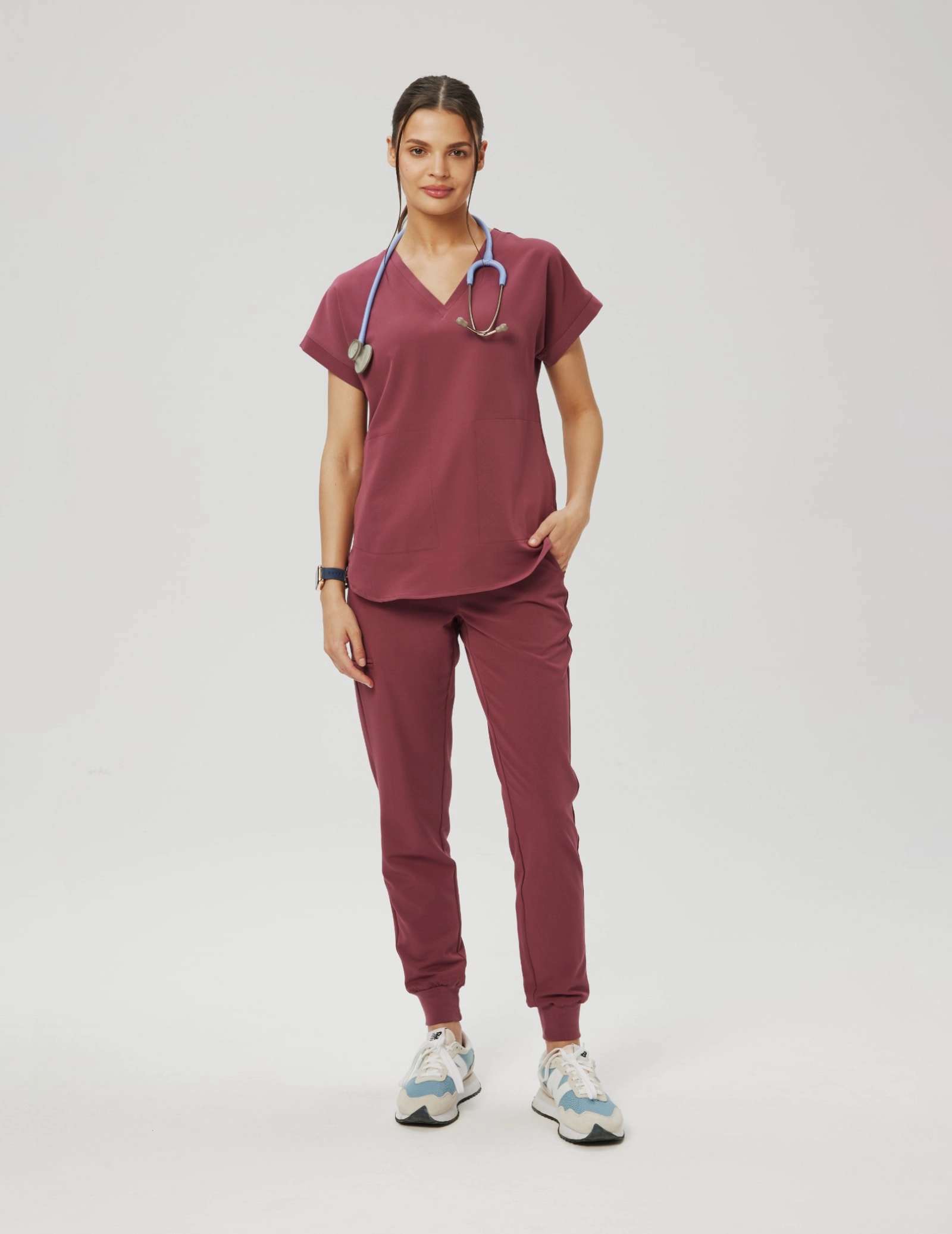 Pantaloni Medici Donna Jogger - MULLED WINE