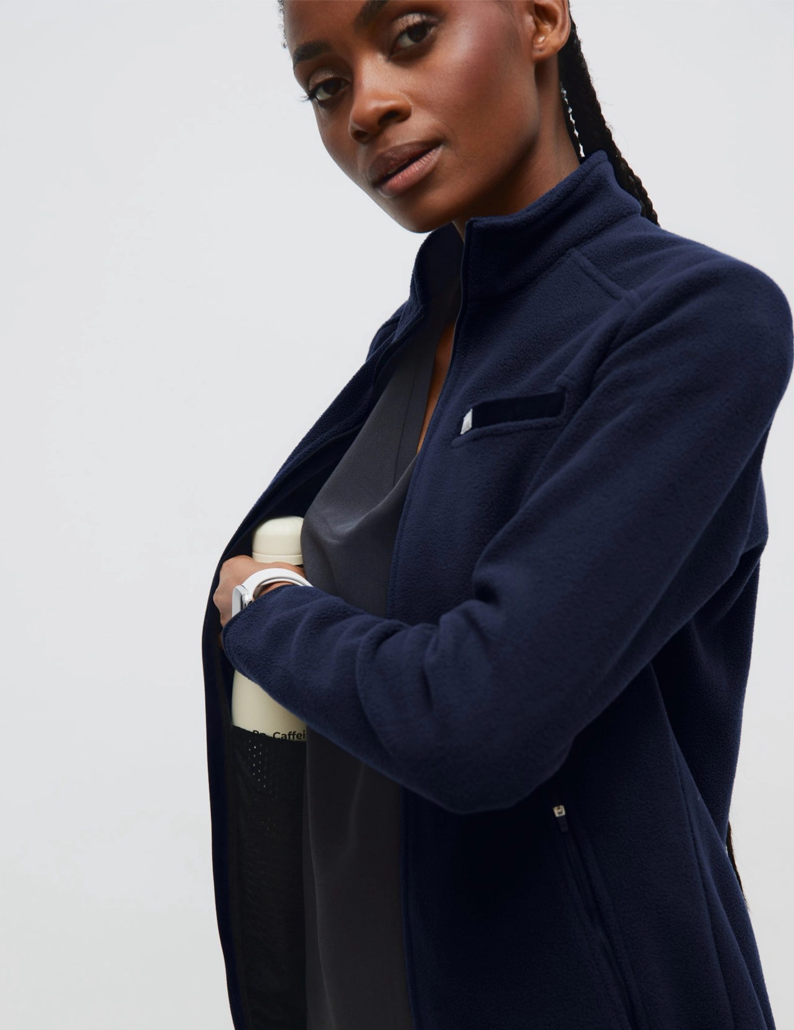 Giacca in Pile Donna COZY HEAT - DARK NAVY