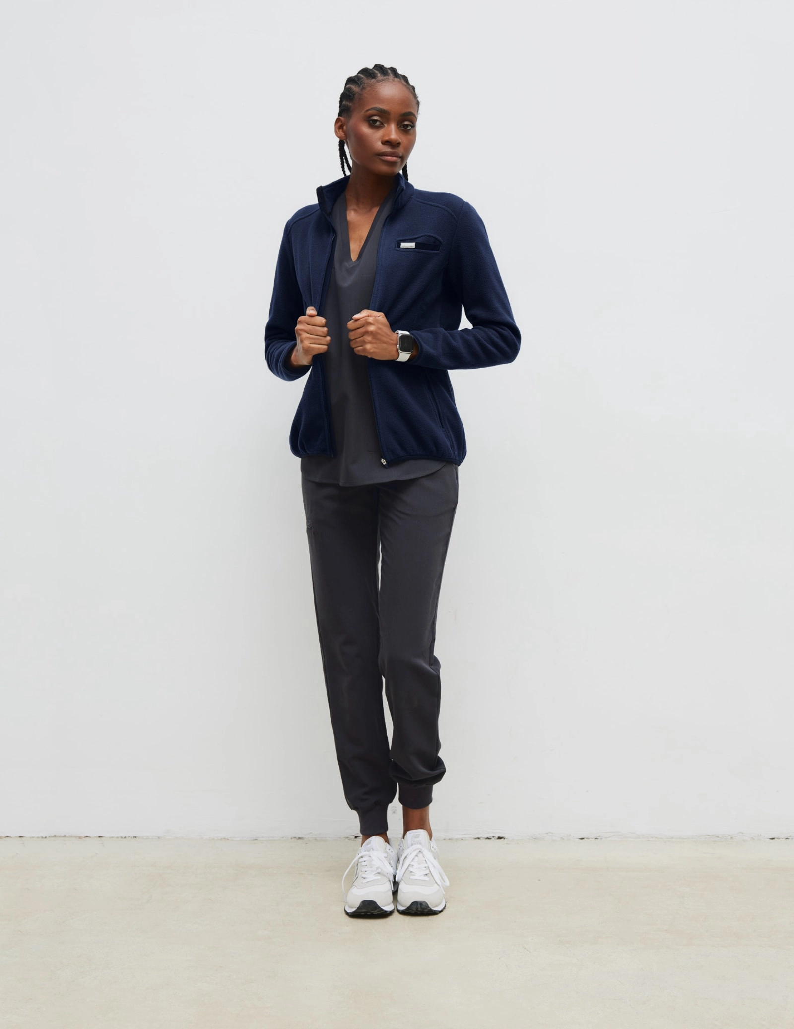 Giacca in Pile Donna COZY HEAT - DARK NAVY