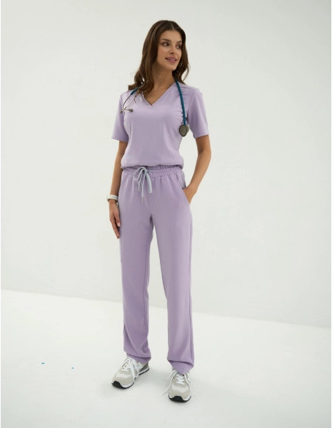 Pantaloni Medici Donna Yoga - PURPLE HEATHER