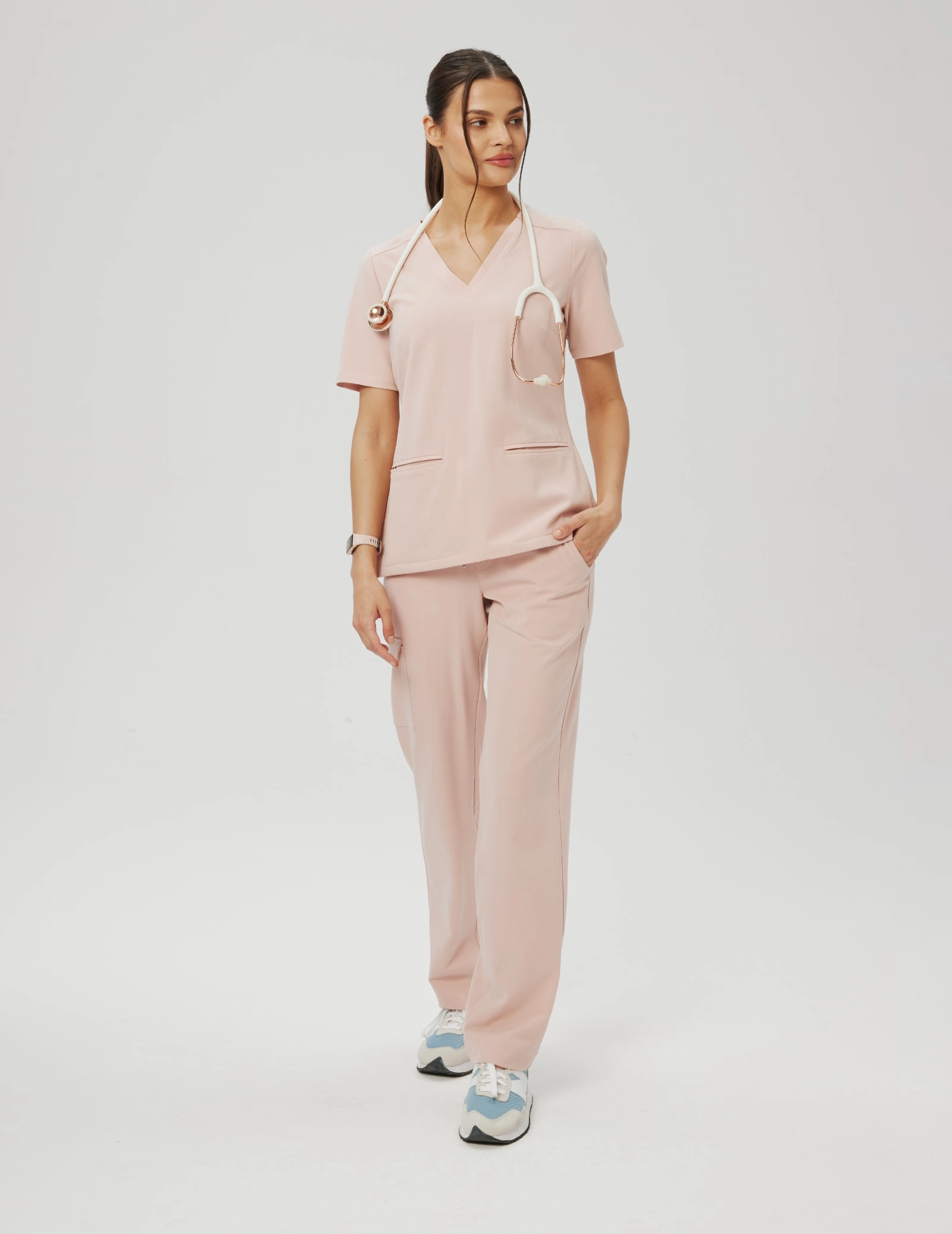 Pantaloni Medici Donna Yoga - Dusty Rose