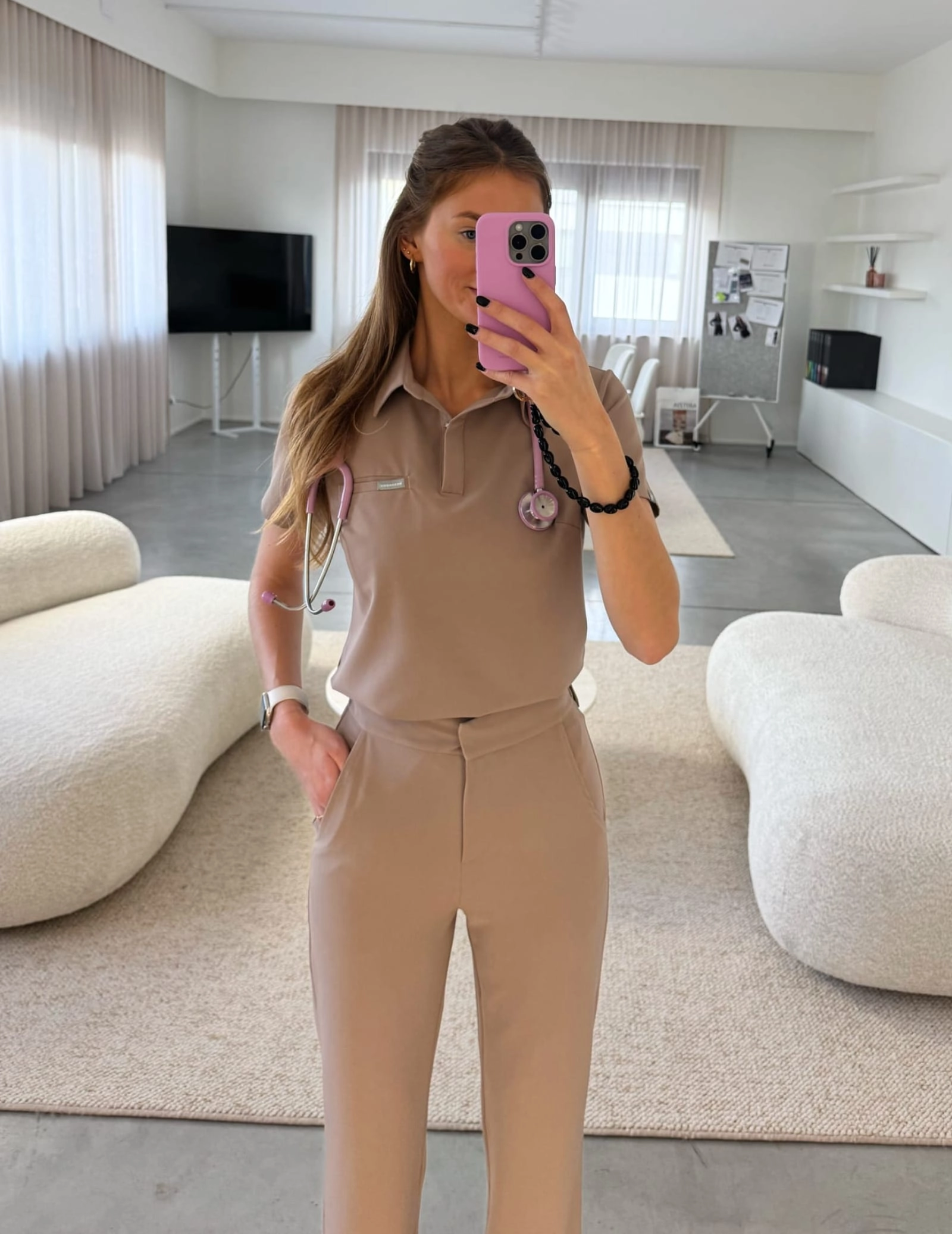 Casacca Medica Polo - BEIGE