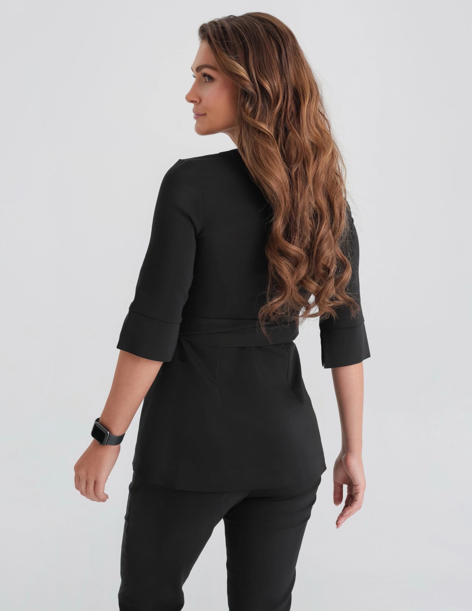 Casacca Medica con Lacci Rosalie - TRUE BLACK