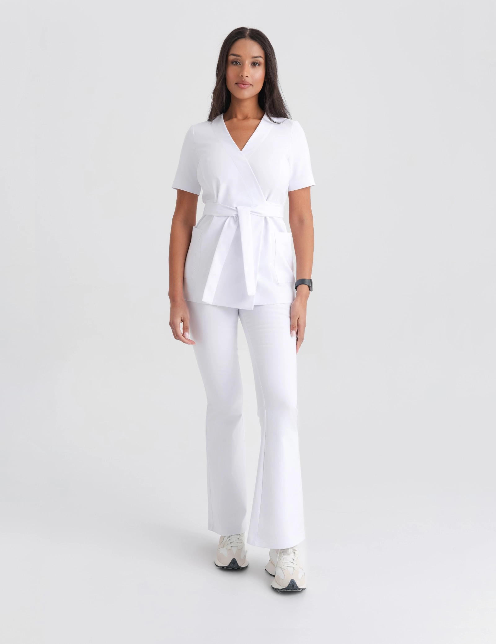 Casacca Medica con Lacci Auri - WHITE