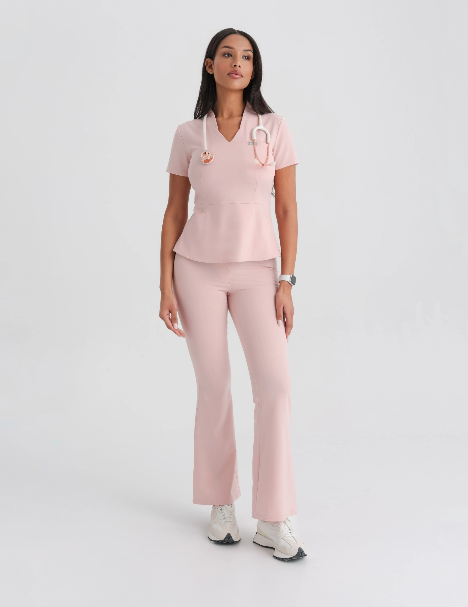 Pantaloni Medici Donna Flare – DUSTY ROSE