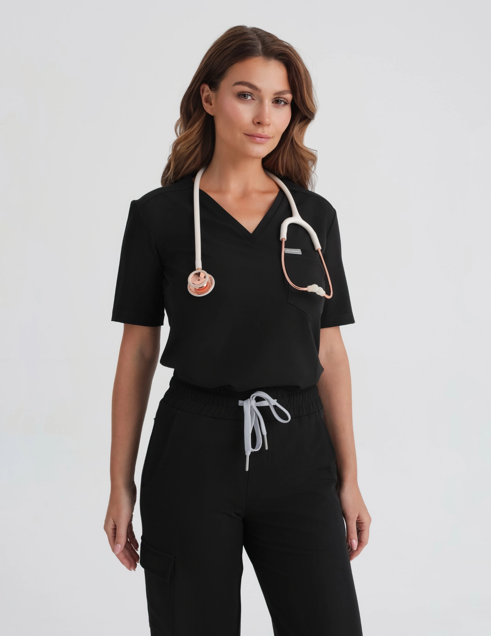 Casacca Medica Raya One Pocket - BLACK