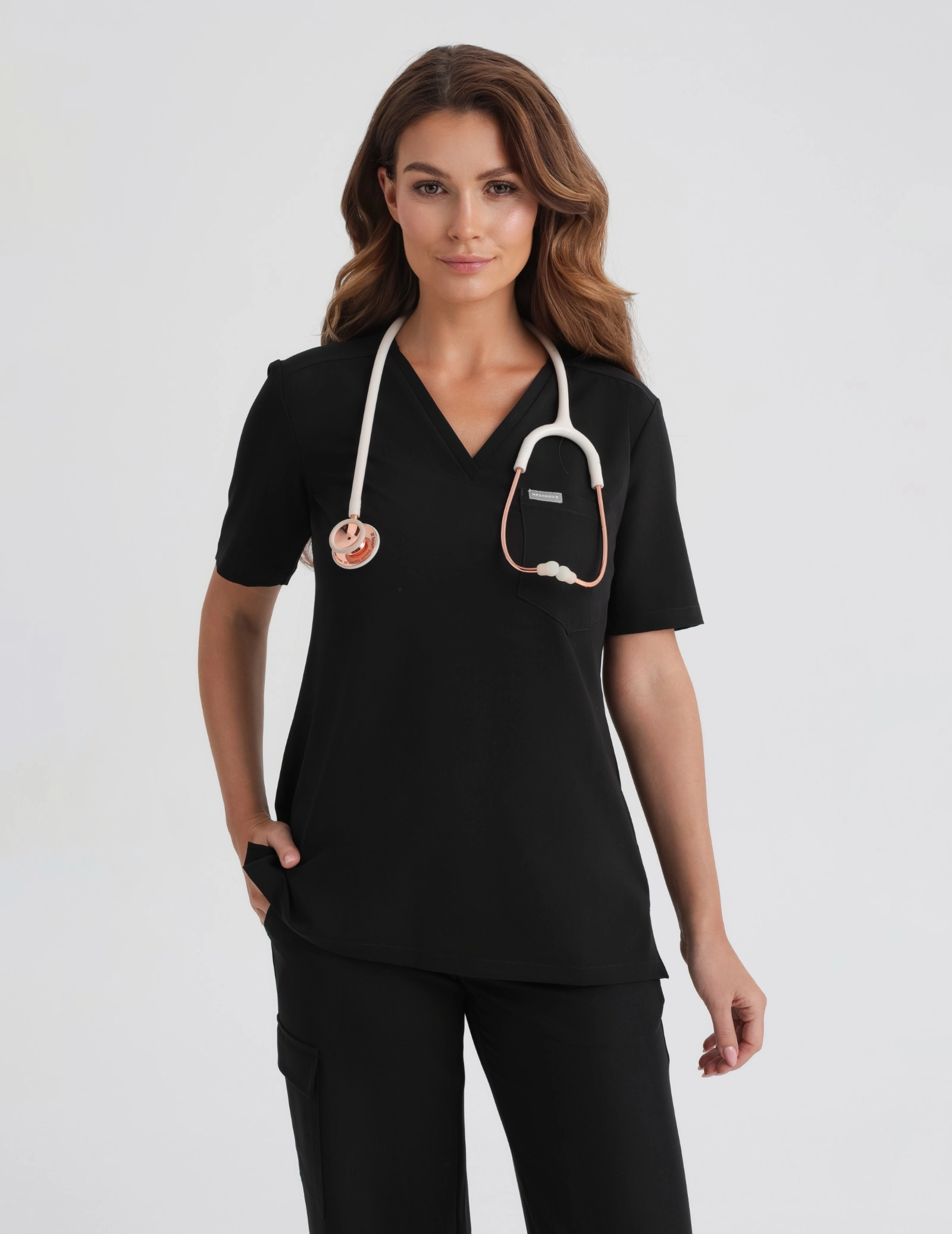 Casacca Medica Raya One Pocket - BLACK