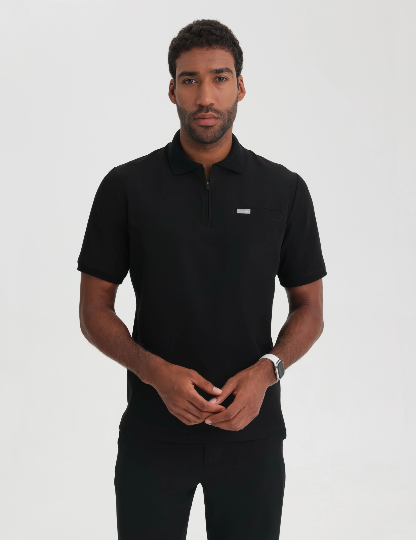 Casacca Medica Polo da Uomo - BLACK