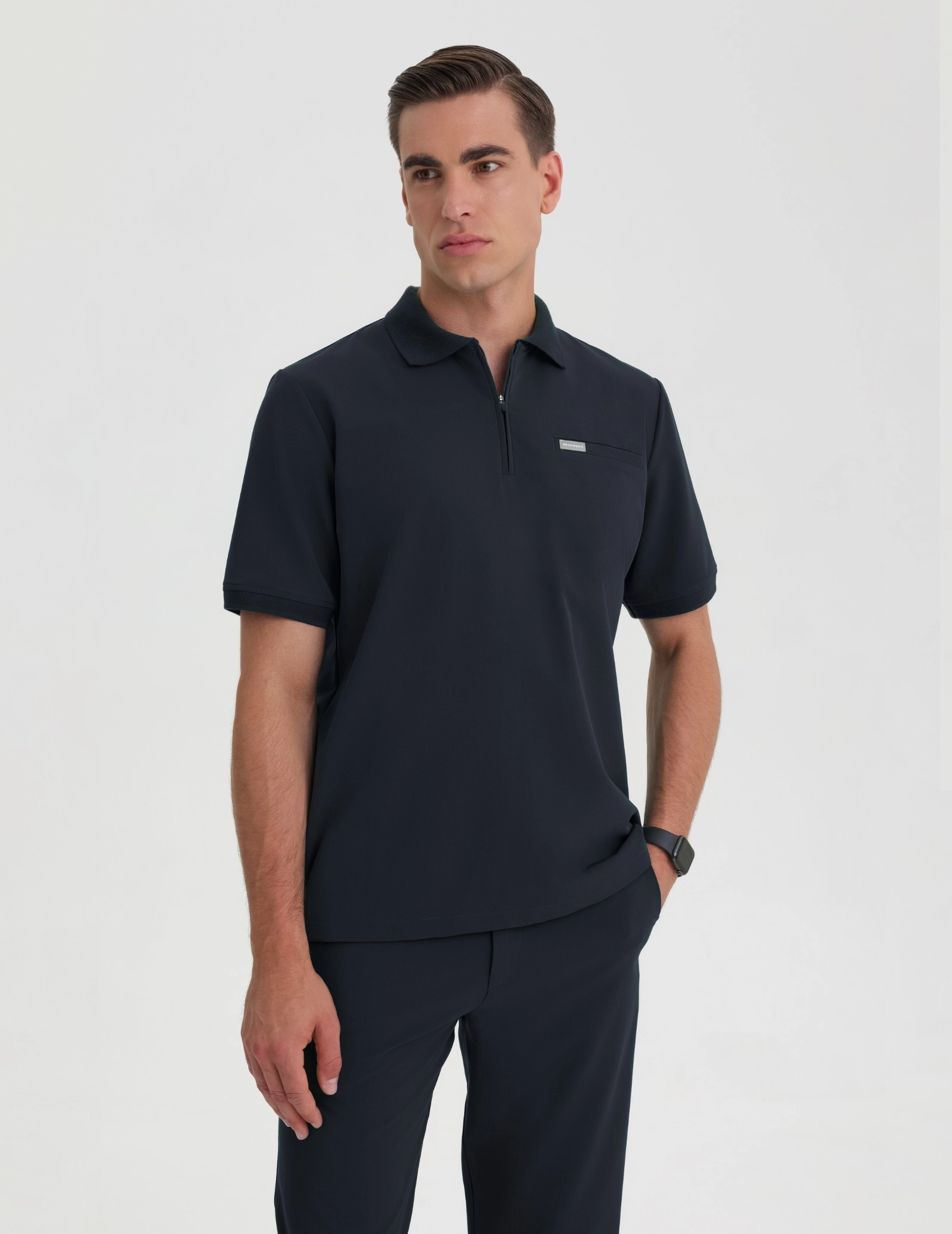 Casacca Medica Polo da Uomo - MIDNIGHT BLUE