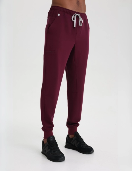Pantaloni Medici Uomo Jogger - BURGUNDY