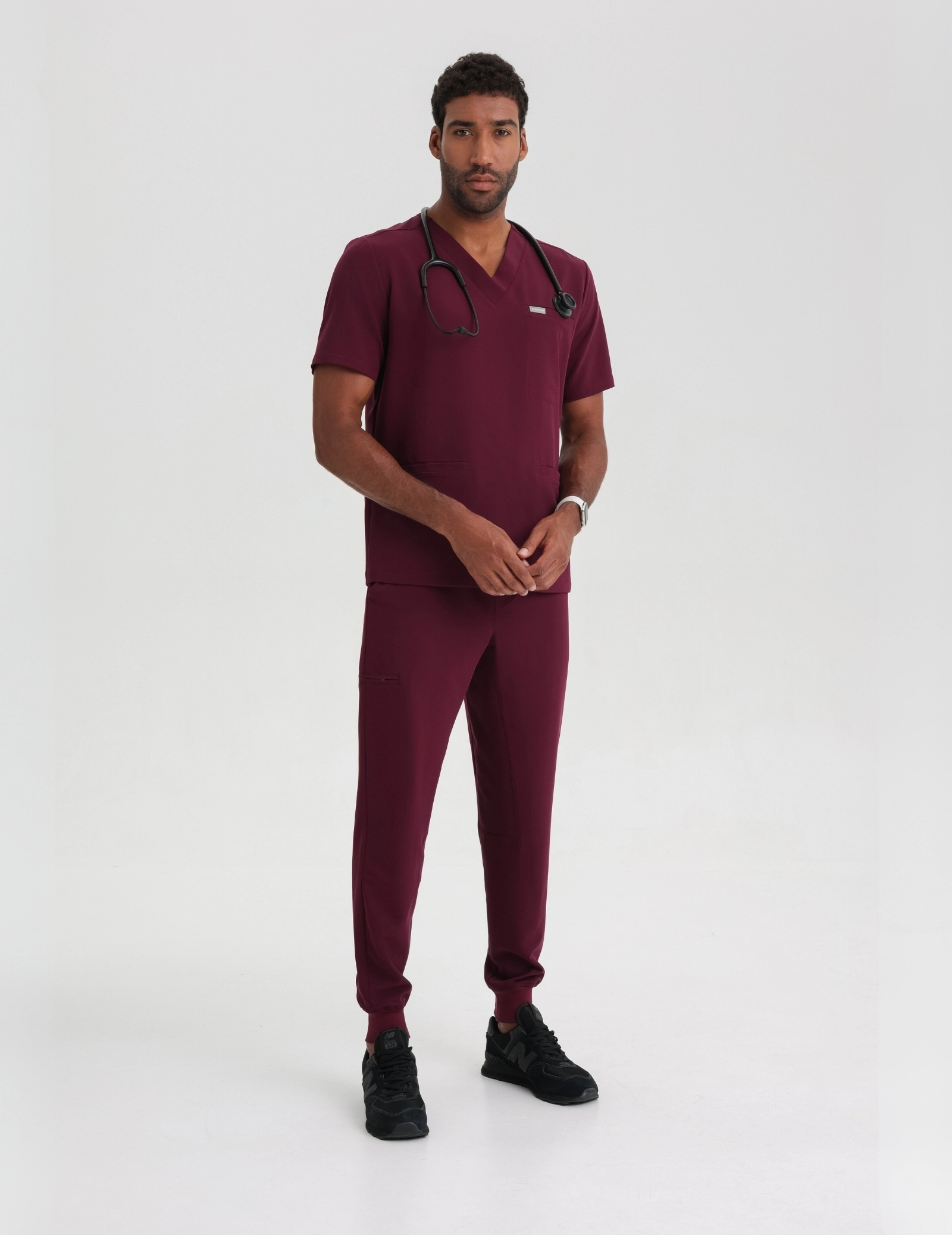 Pantaloni Medici Uomo Jogger - BURGUNDY