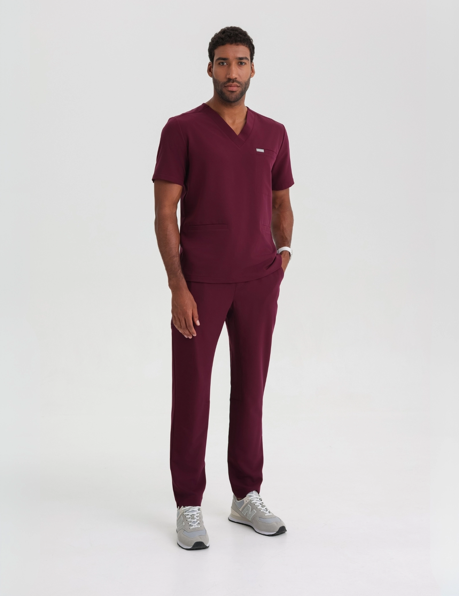 Pantaloni Medici Uomo Basic - BURGUNDY