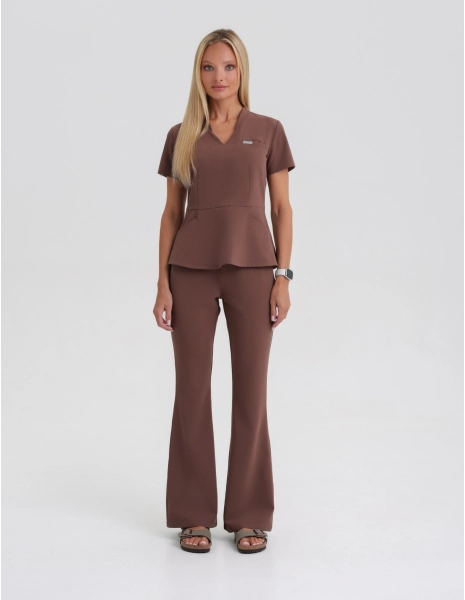 Pantaloni Medici Donna Flare – MILKY BROWN