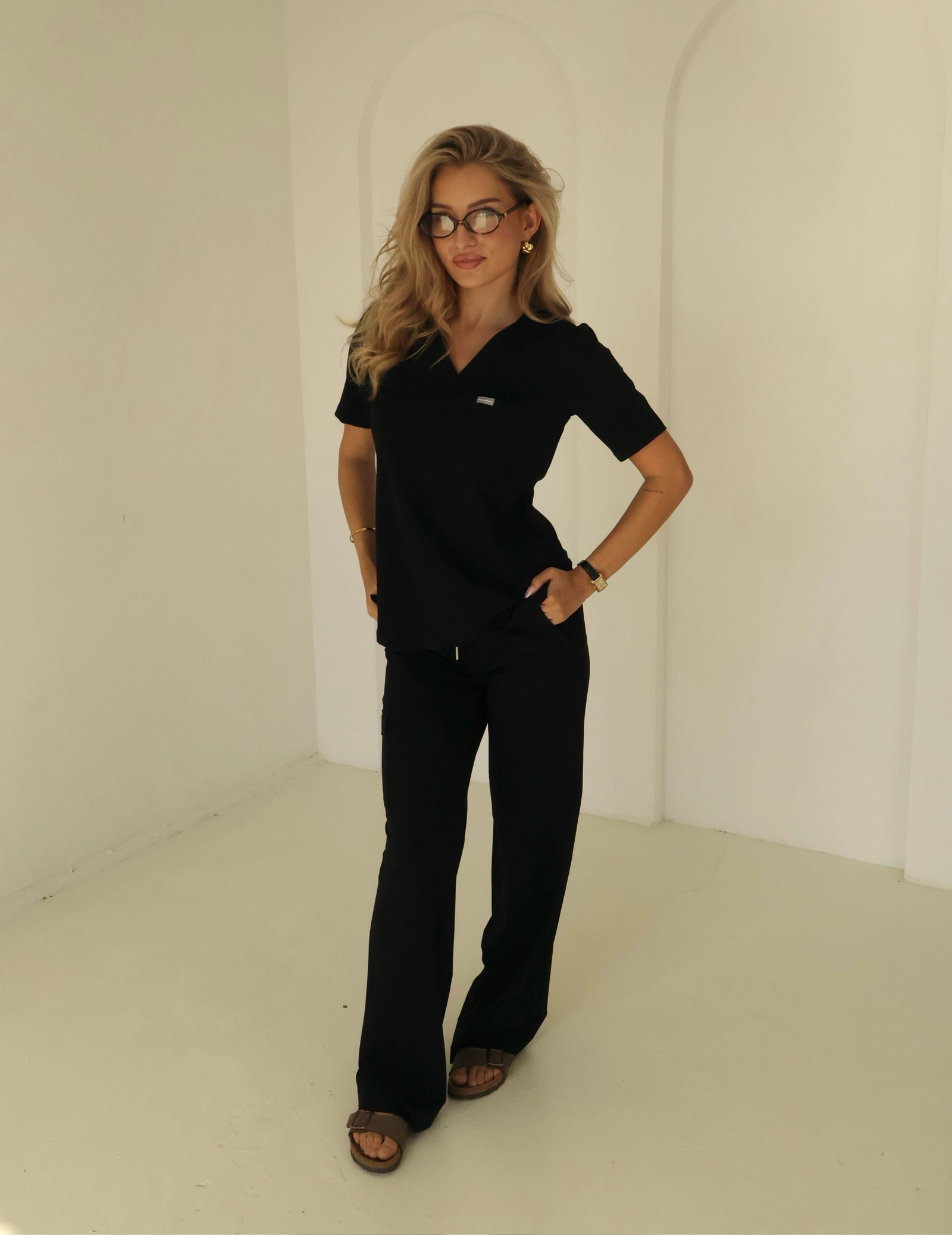 Casacca Medica Raya One Pocket - BLACK