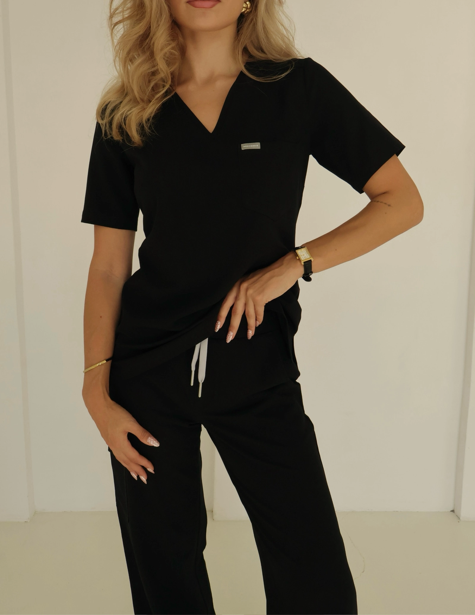 Casacca Medica Raya One Pocket - BLACK