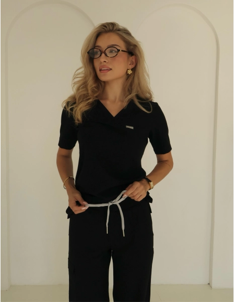 Casacca Medica Raya One Pocket - BLACK