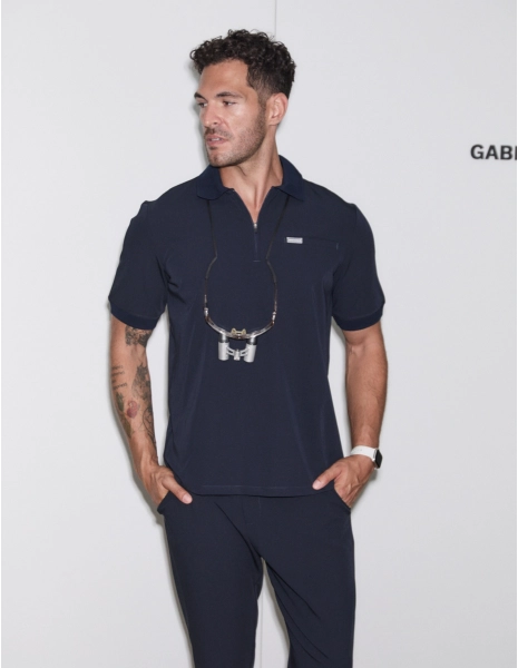 Casacca Medica Polo da Uomo - MIDNIGHT BLUE