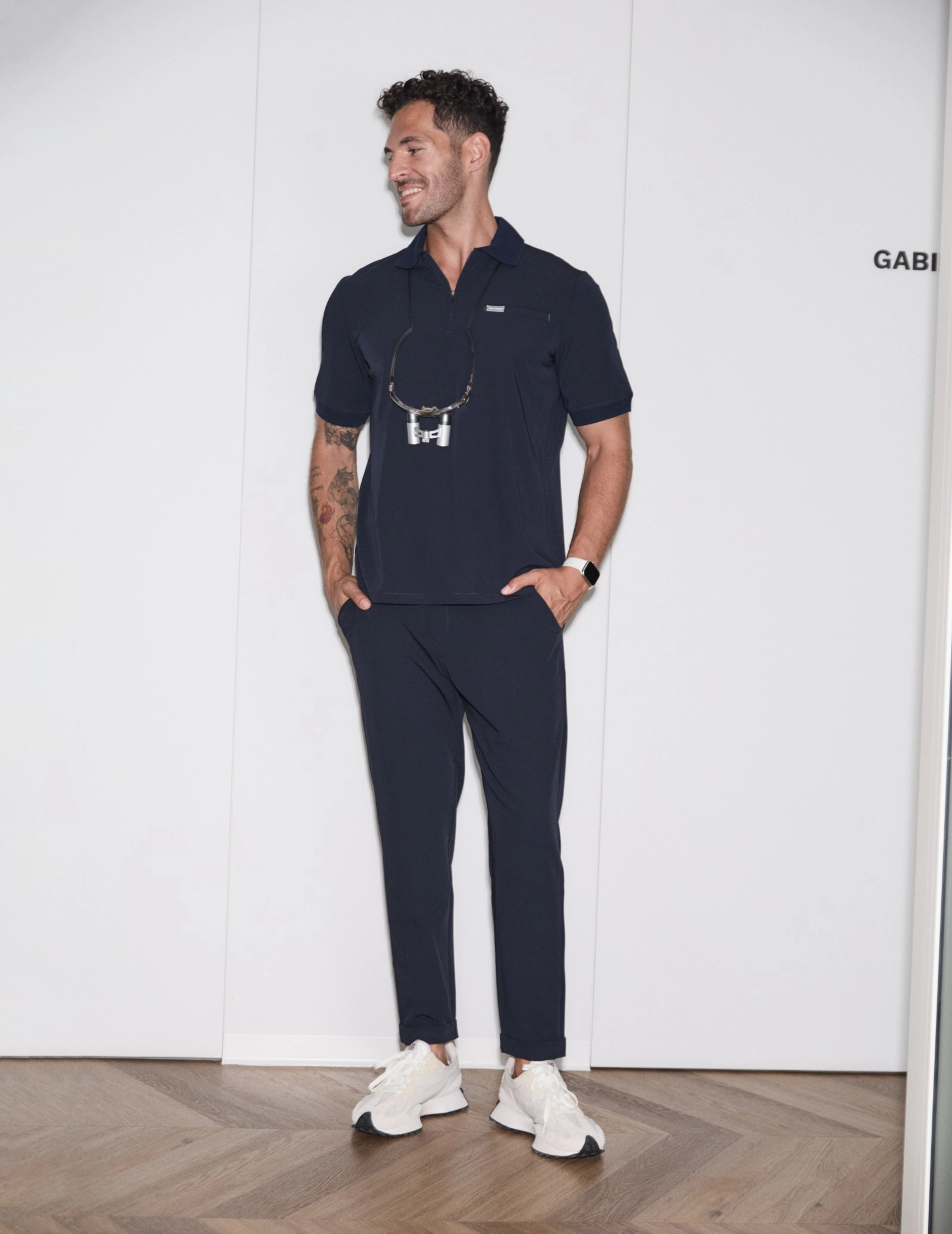 Casacca Medica Polo da Uomo - MIDNIGHT BLUE