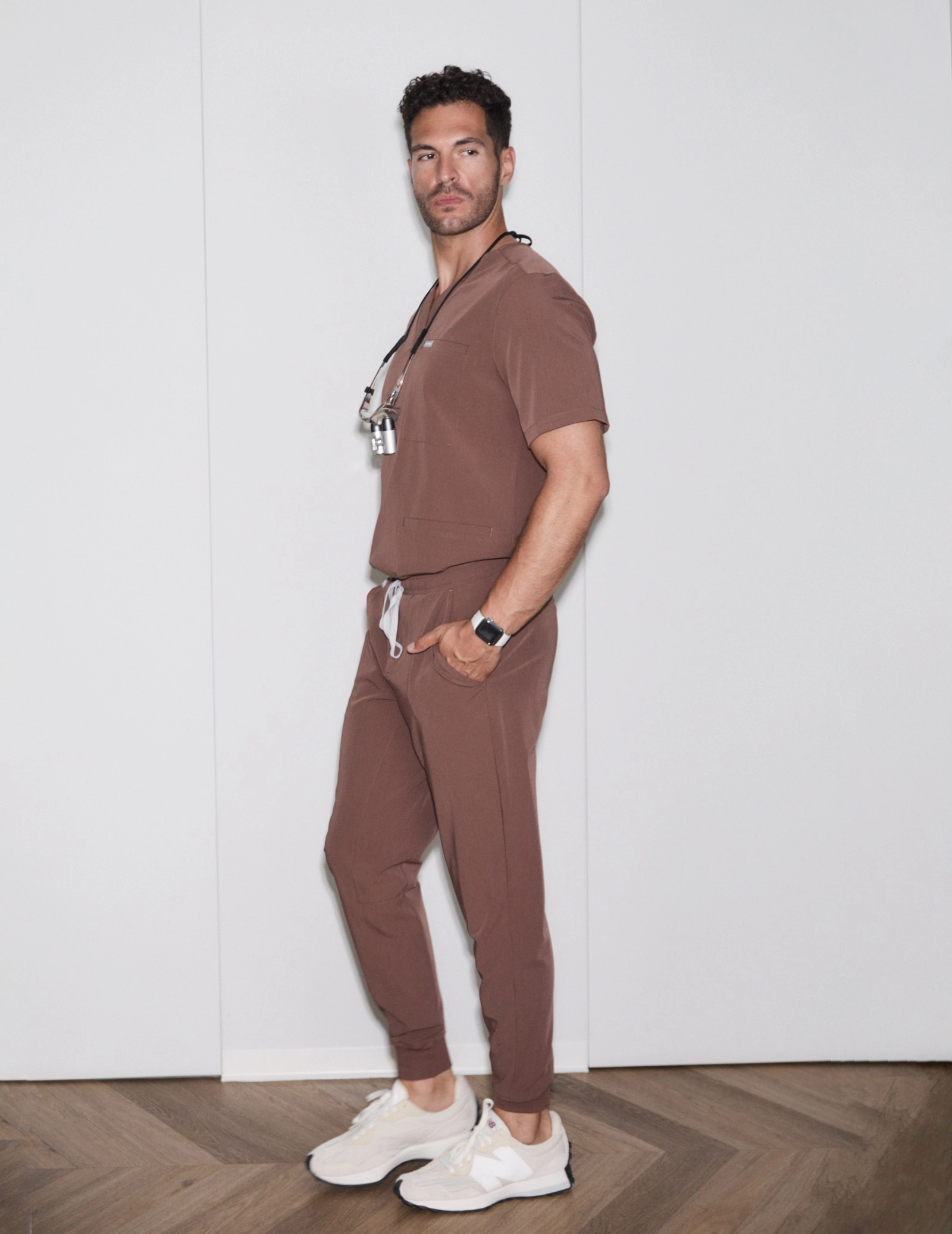 Pantaloni Medici Uomo Jogger - MILKY BROWN