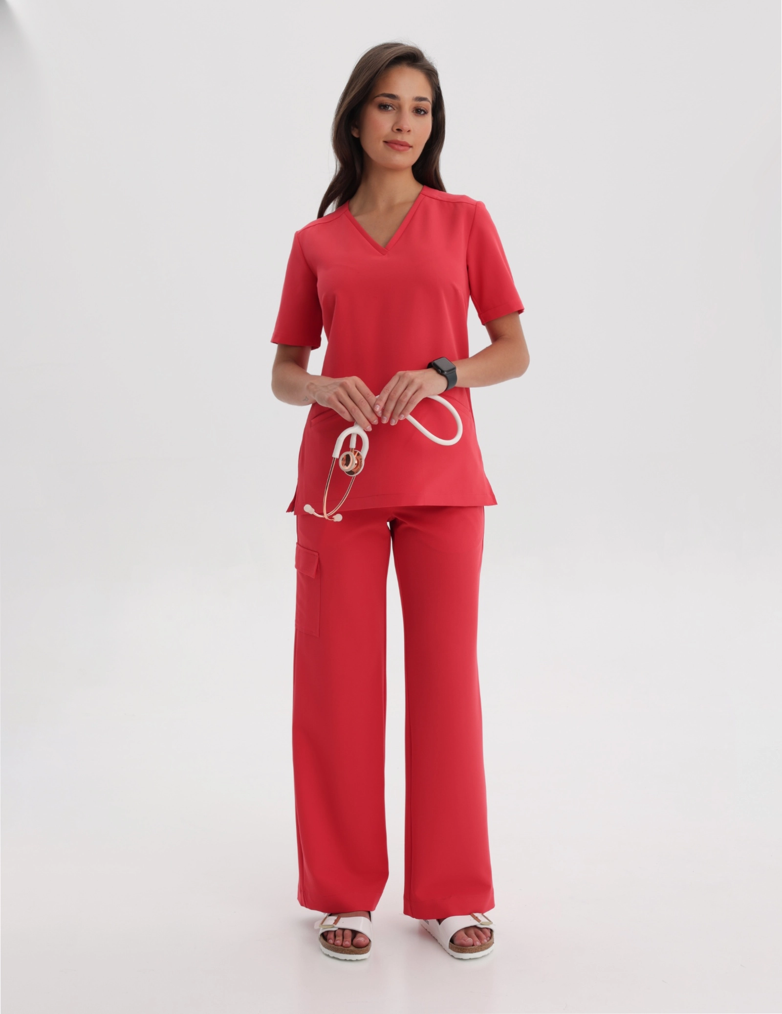 Pantaloni Medici Donna Yoga – POP RED