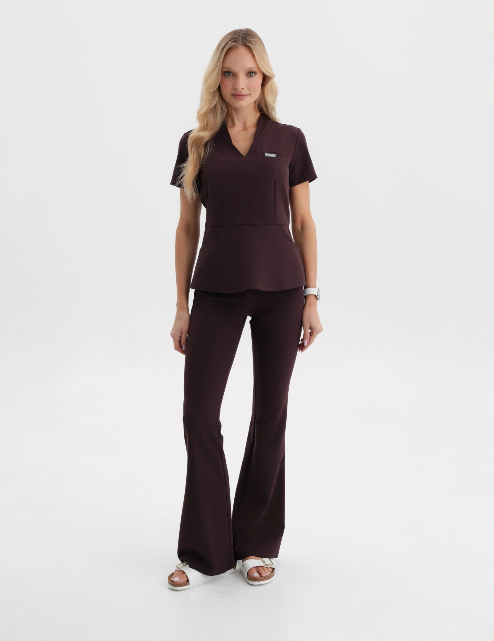 Pantaloni Medici Donna Flare - DARK CHOCOLATE