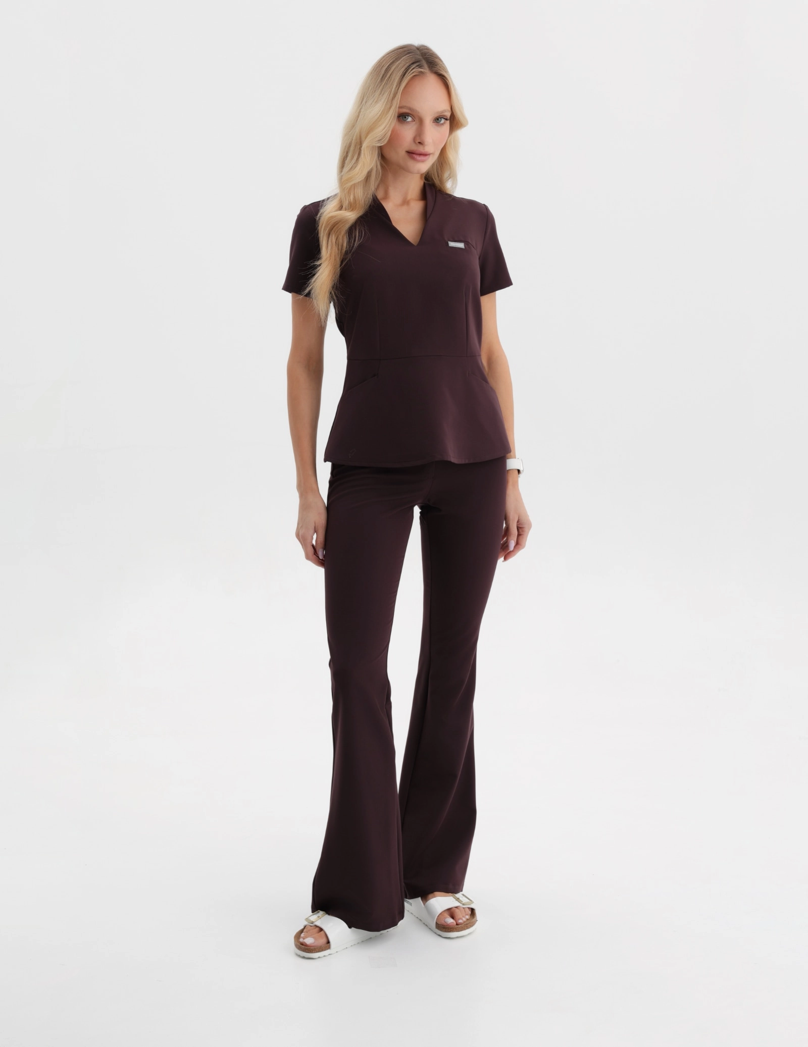 Pantaloni Medici Donna Flare - DARK CHOCOLATE