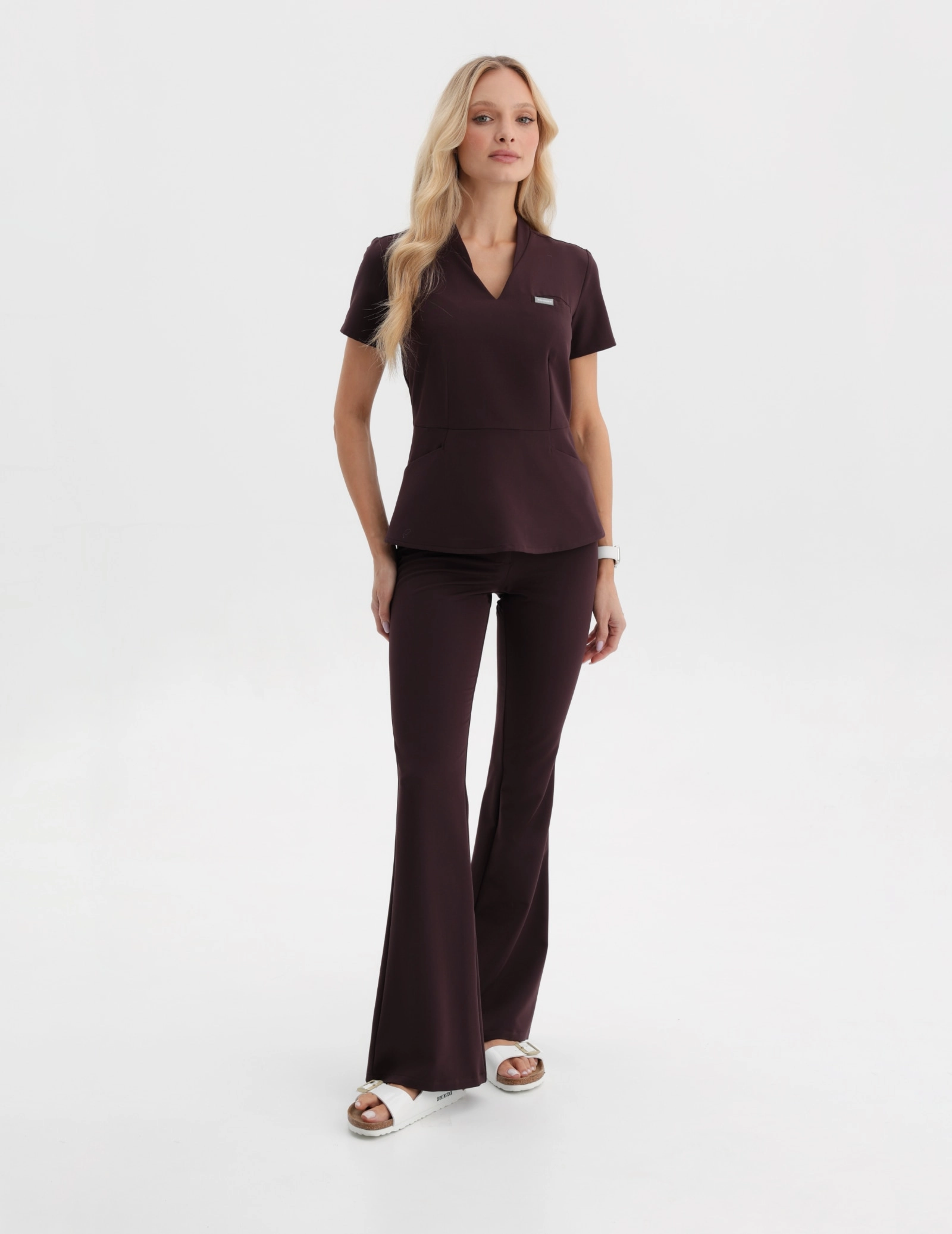 Pantaloni Medici Donna Flare - DARK CHOCOLATE