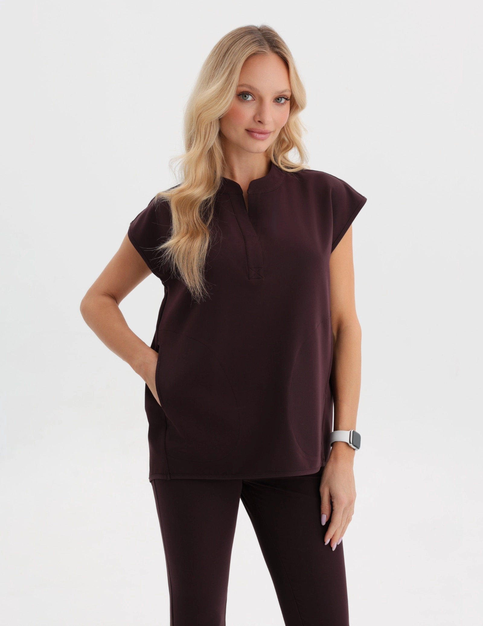 Casacca Medica Khloe - DARK CHOCOLATE