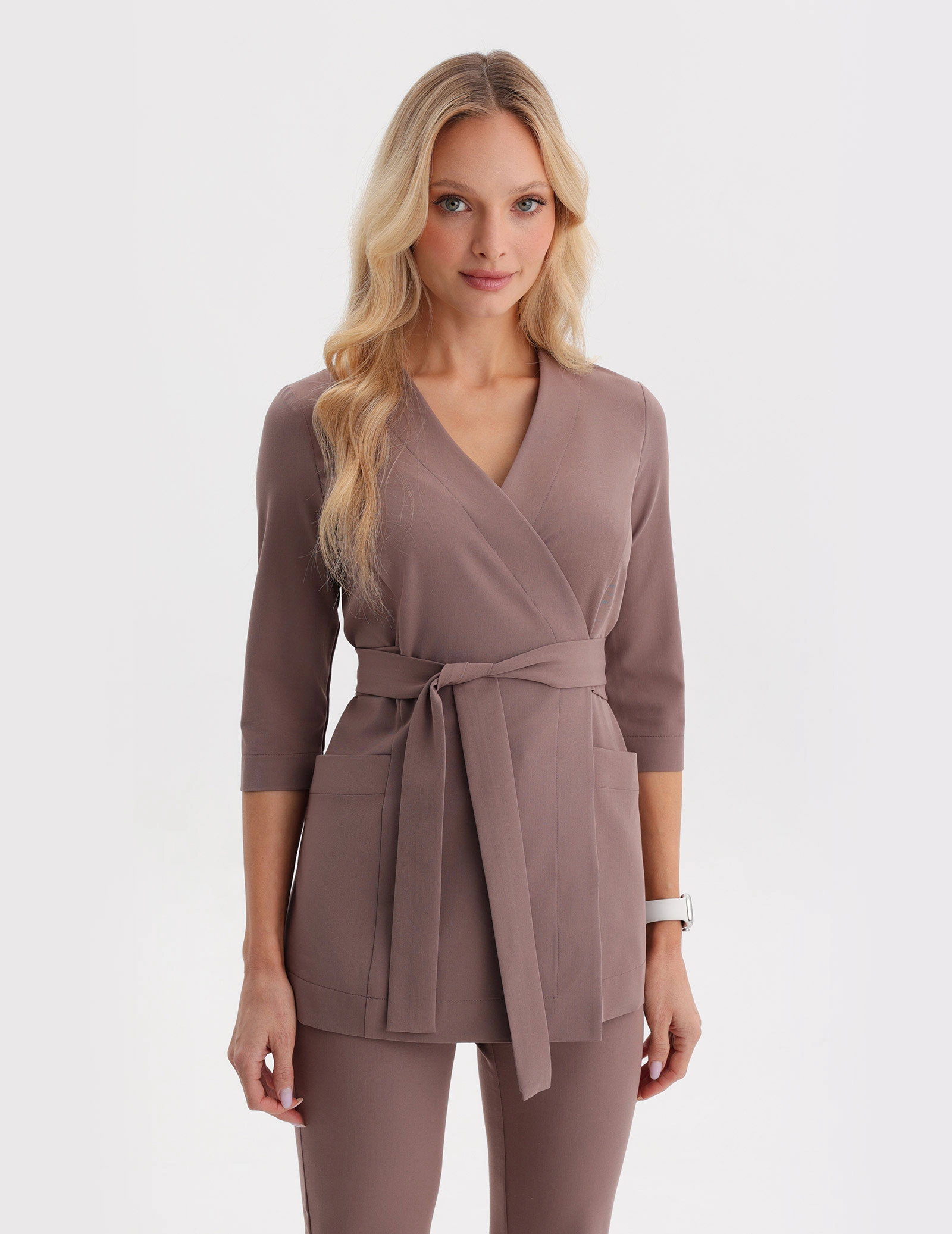 Casacca Medica con Lacci Rosalie - MOCHA