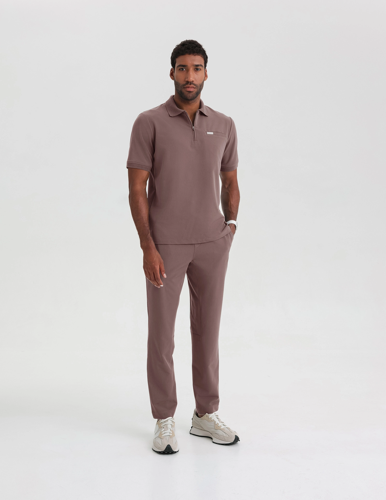 Casacca Medica Polo da Uomo - MOCHA
