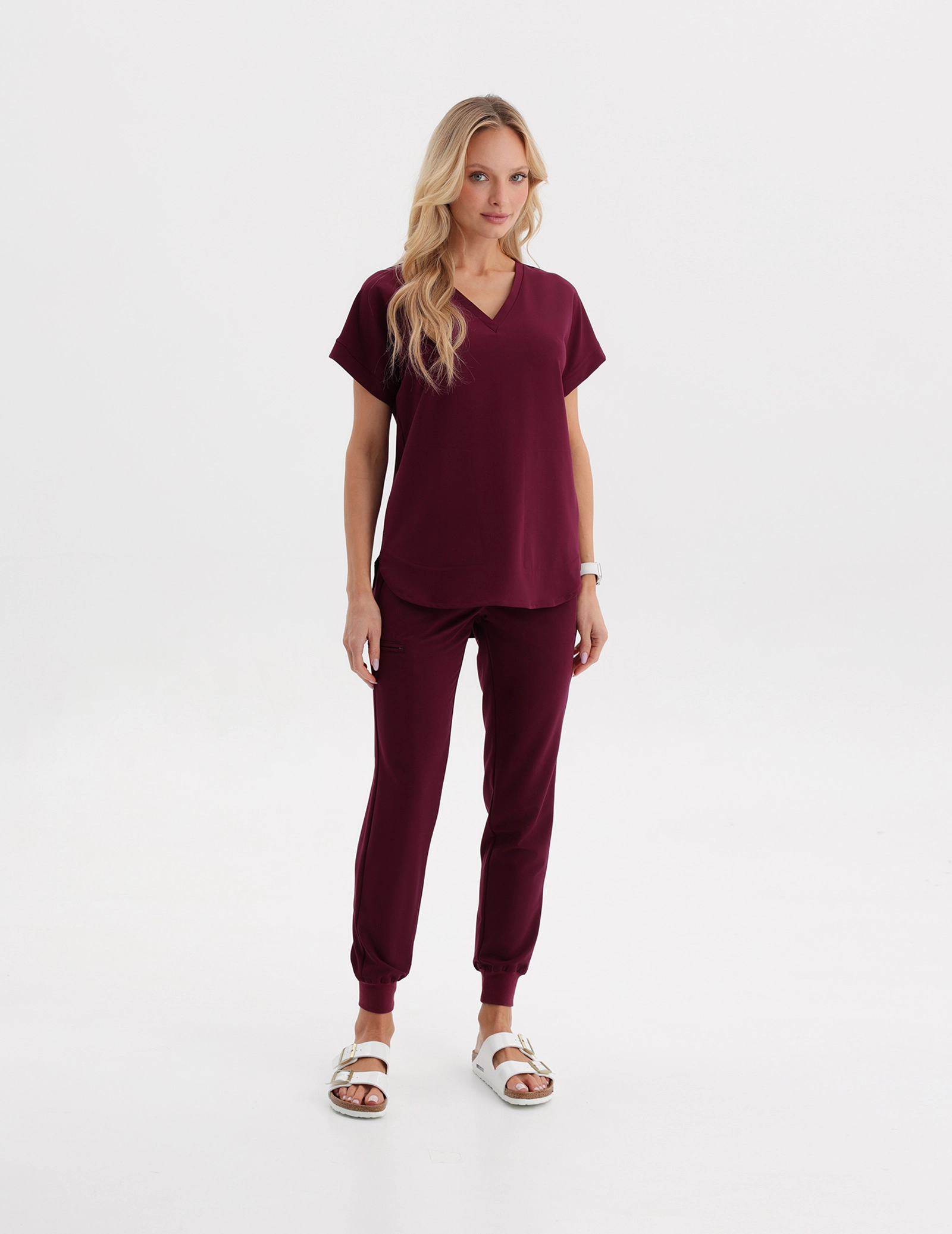 Pantaloni Medici Donna Jogger - BURGUNDY