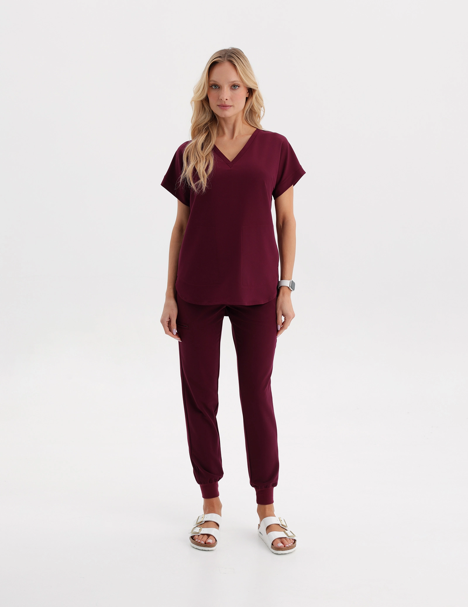 Pantaloni Medici Donna Jogger - BURGUNDY