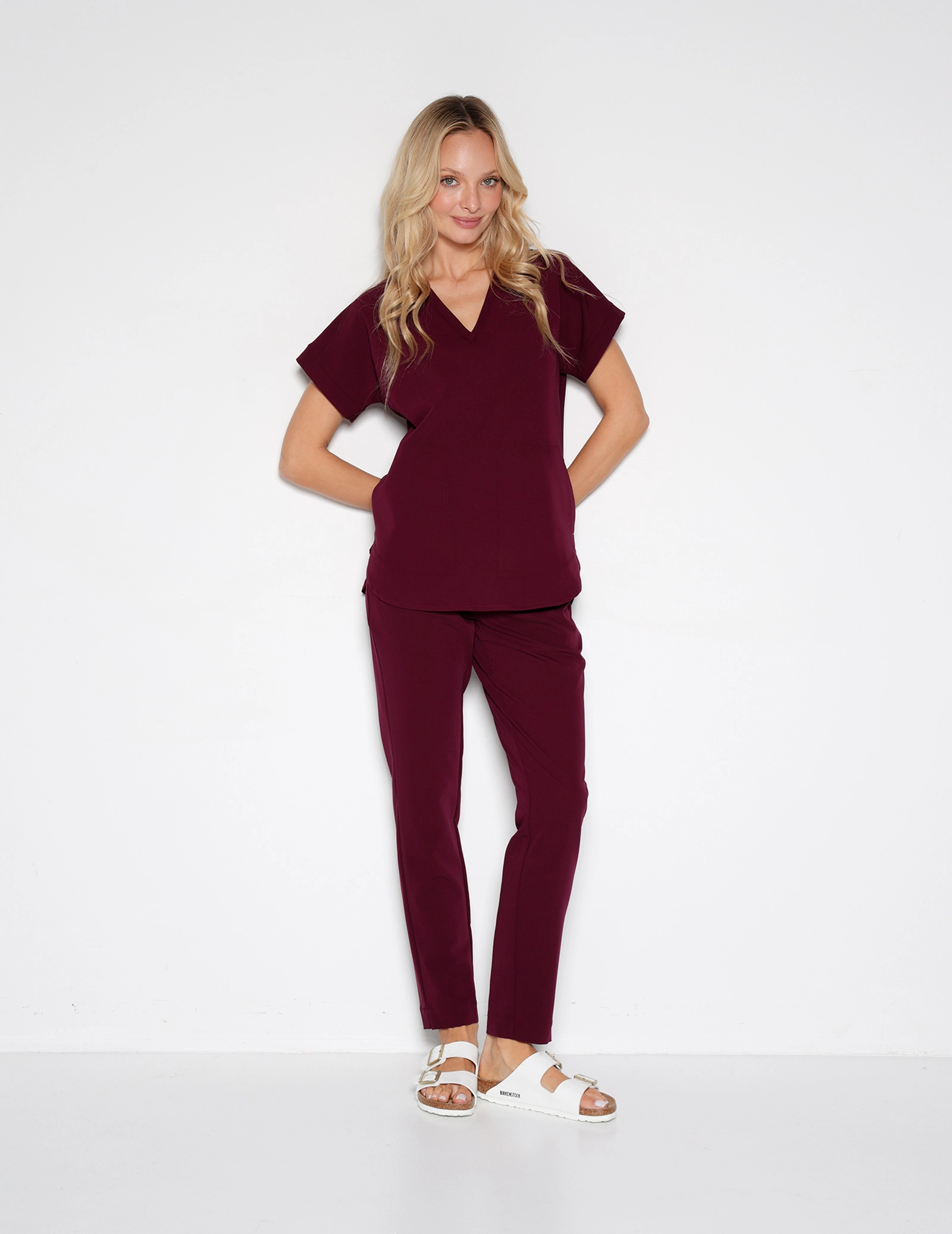Pantaloni Medici Donna Basic – BURGUNDY