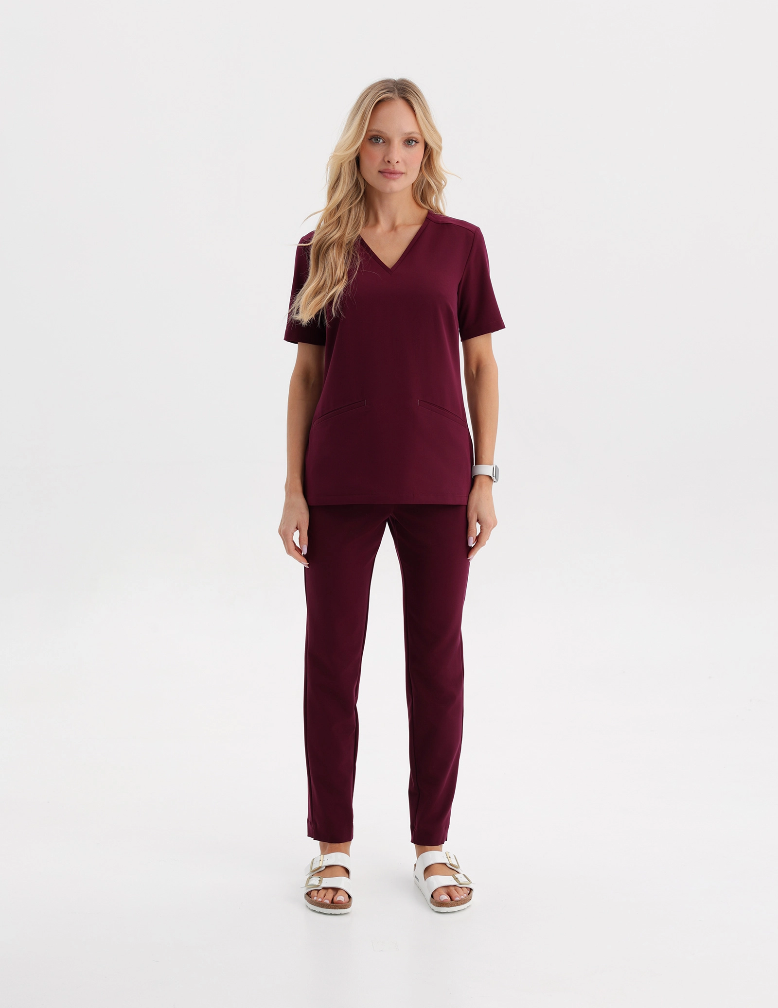 Pantaloni Medici Donna Basic – BURGUNDY